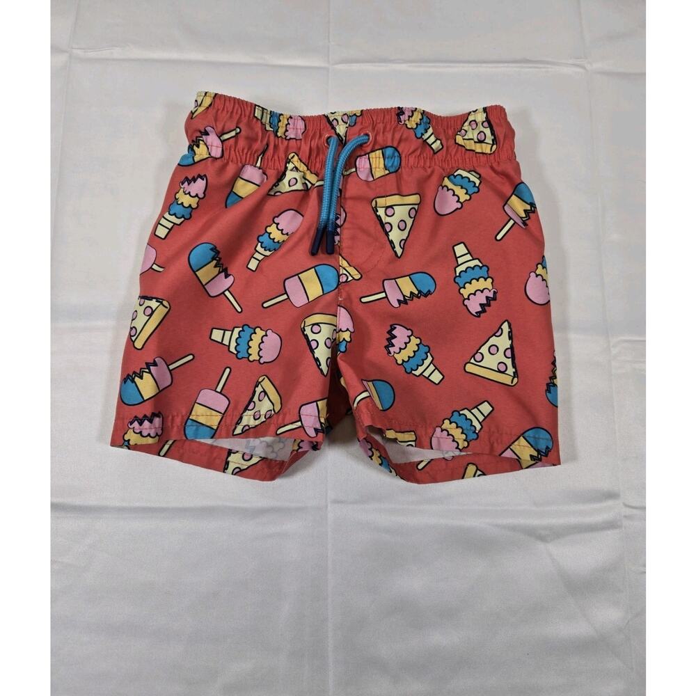 Cat & Jack Infant/Toddler Pizza & Ice-Cream Swimming Trunks 12M